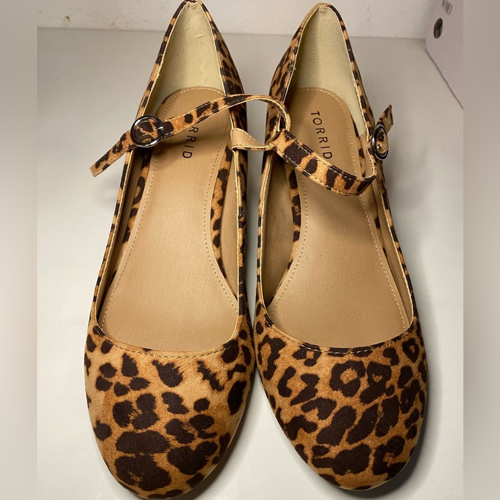 Torrid Mary Jane Cheetah Block Heels 9W
